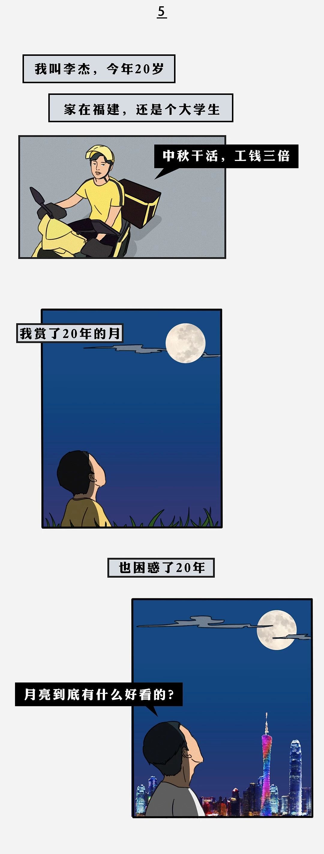 长条漫画《中秋节，我一个人在家看小黄片》（图ZMTYzMzM2OTA0） - 短篇/格漫 - 站酷设计师米走告原创素材 - 站酷ZCOOL
