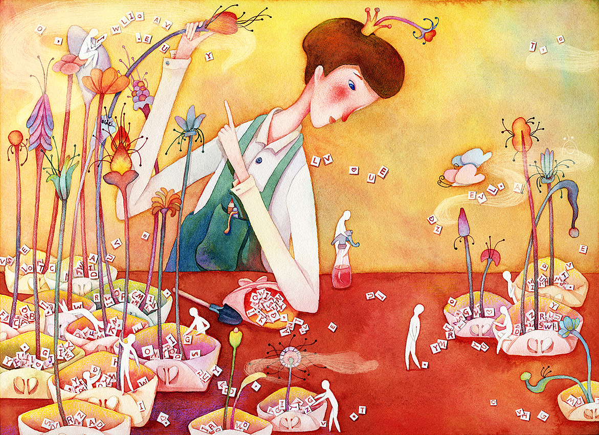 收藏家与花匠王子（图ZMjIyMjA5NTg0） - 创作习作 - 站酷设计师尚下_画画人原创素材 - 站酷ZCOOL