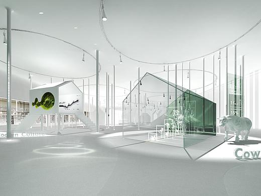 三块钱的建筑立面和展厅设计