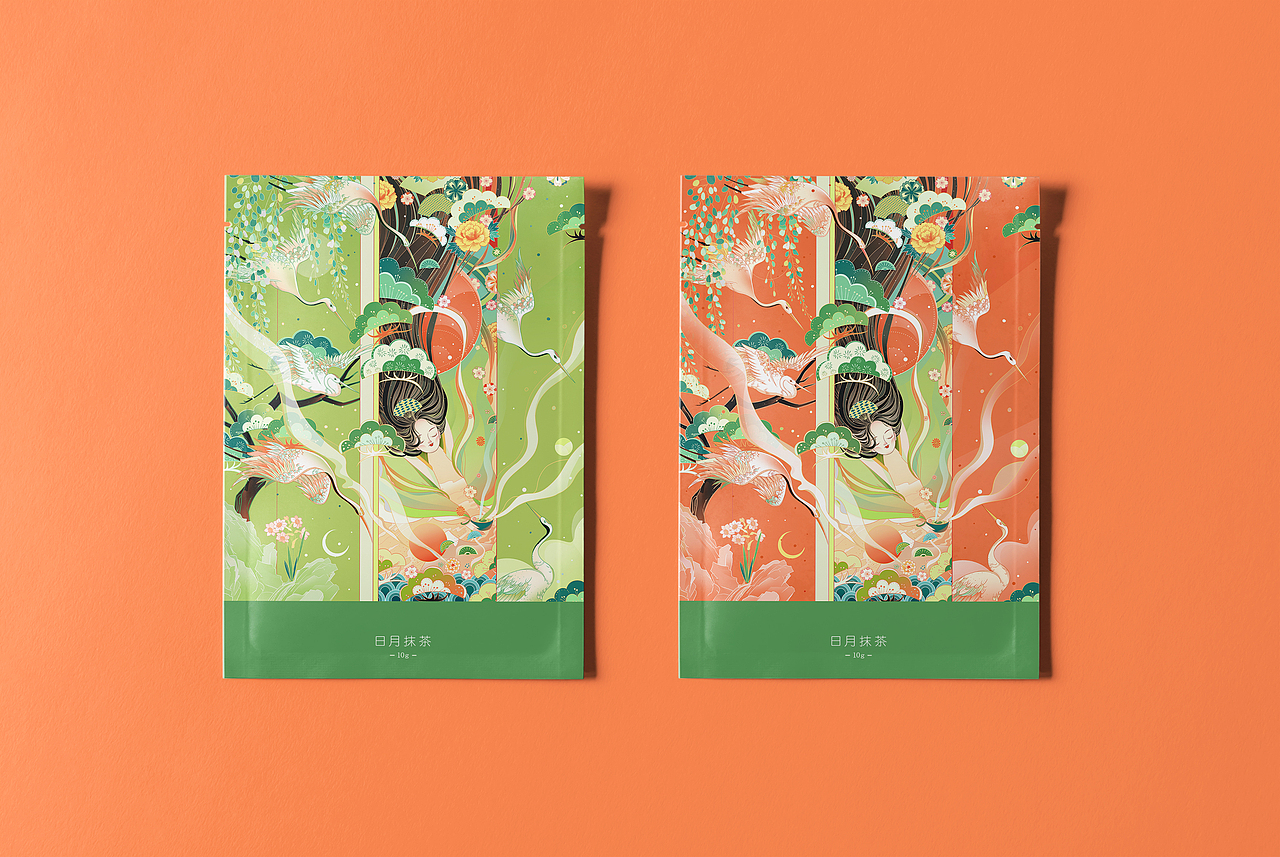 国风插画&小清新茶叶包装插画