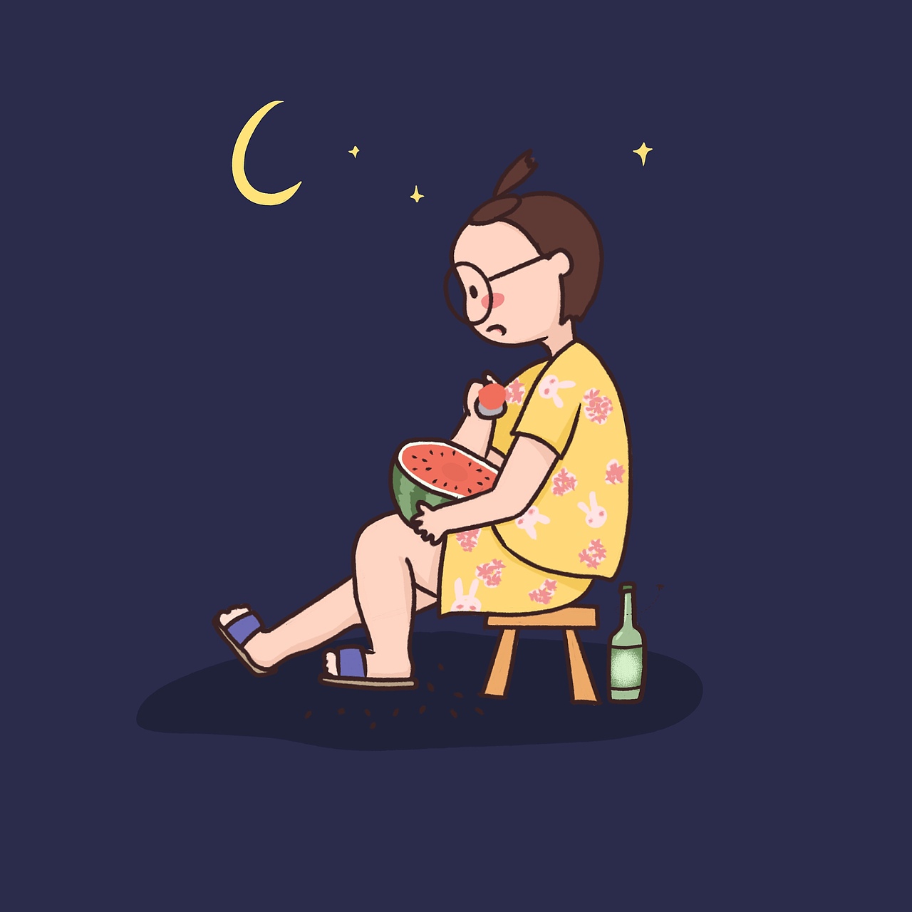 看到营养师说，日推荐西瓜食用量是两片，我想他应该没吃过冰镇的西瓜