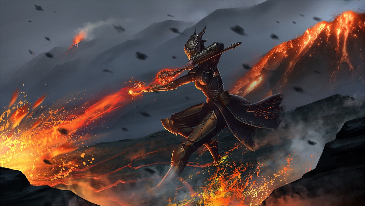 为暗黑游戏《流放之路》画的美宣