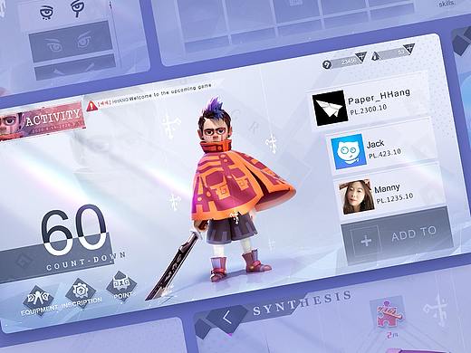 【JACK游戏UI】二次元、欧美Q版、写实科技交互界面