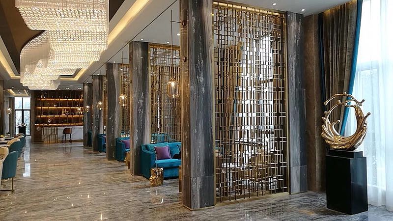 安徽厂家精选不锈钢屏风酒店轻奢屏风屏风隔断报价