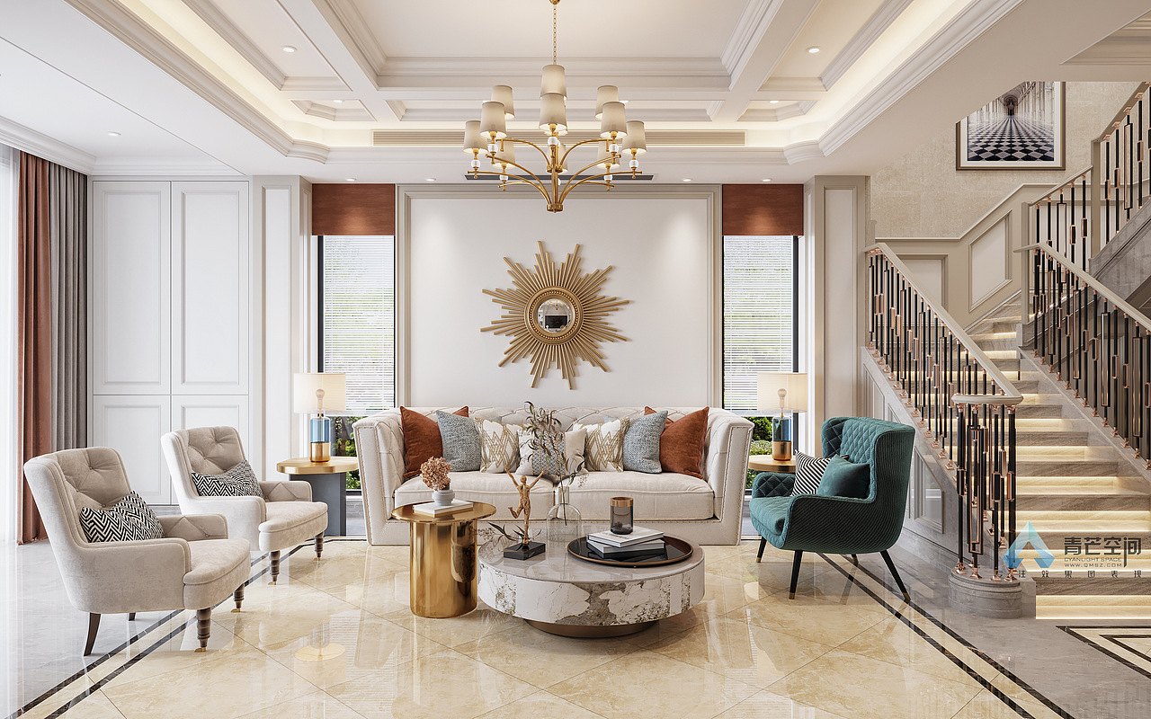 美式轻奢家装设计案例表现