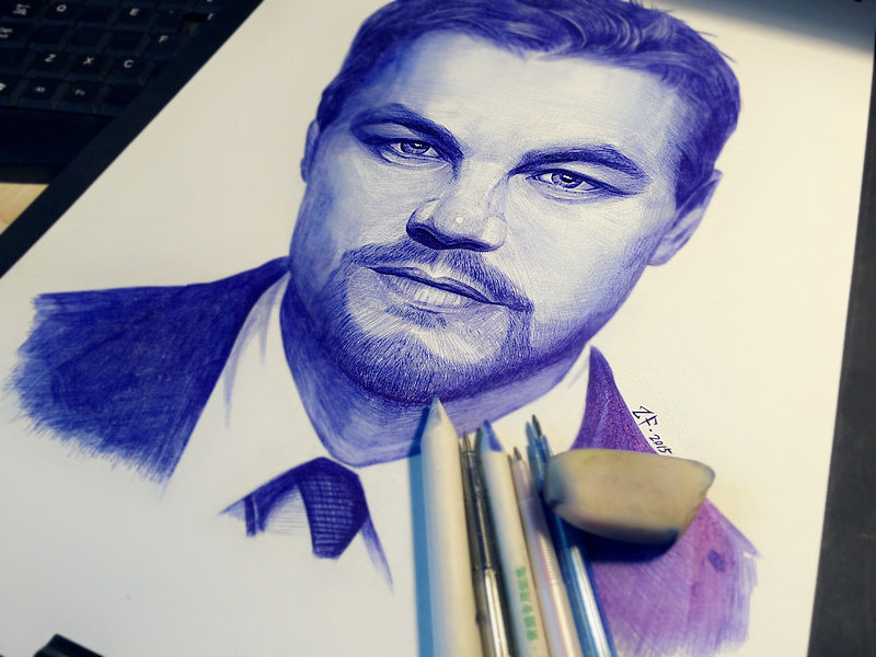 一笔一画的明星莱昂纳多