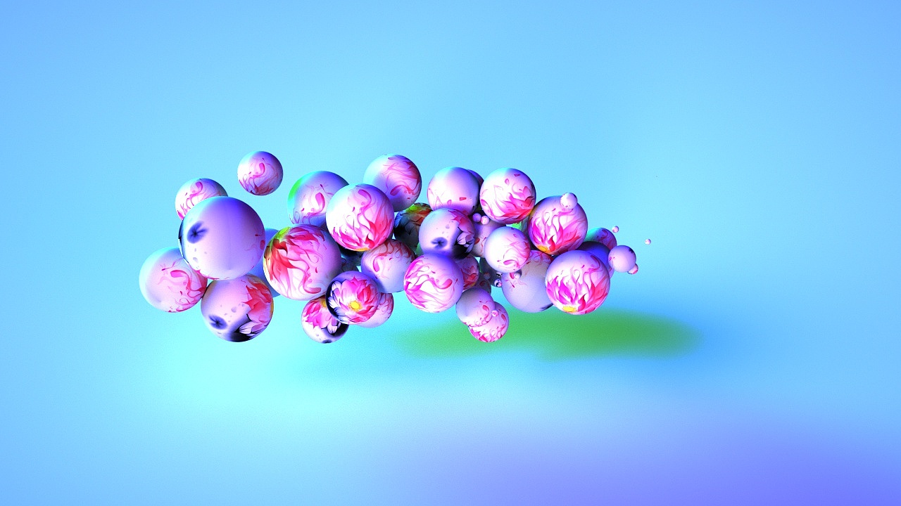 中国风跳跃的小球