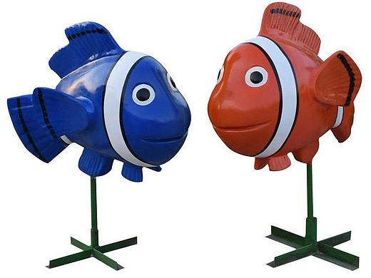 海洋生物造型主题玻璃钢八爪鱼海鱼雕塑定制厂家