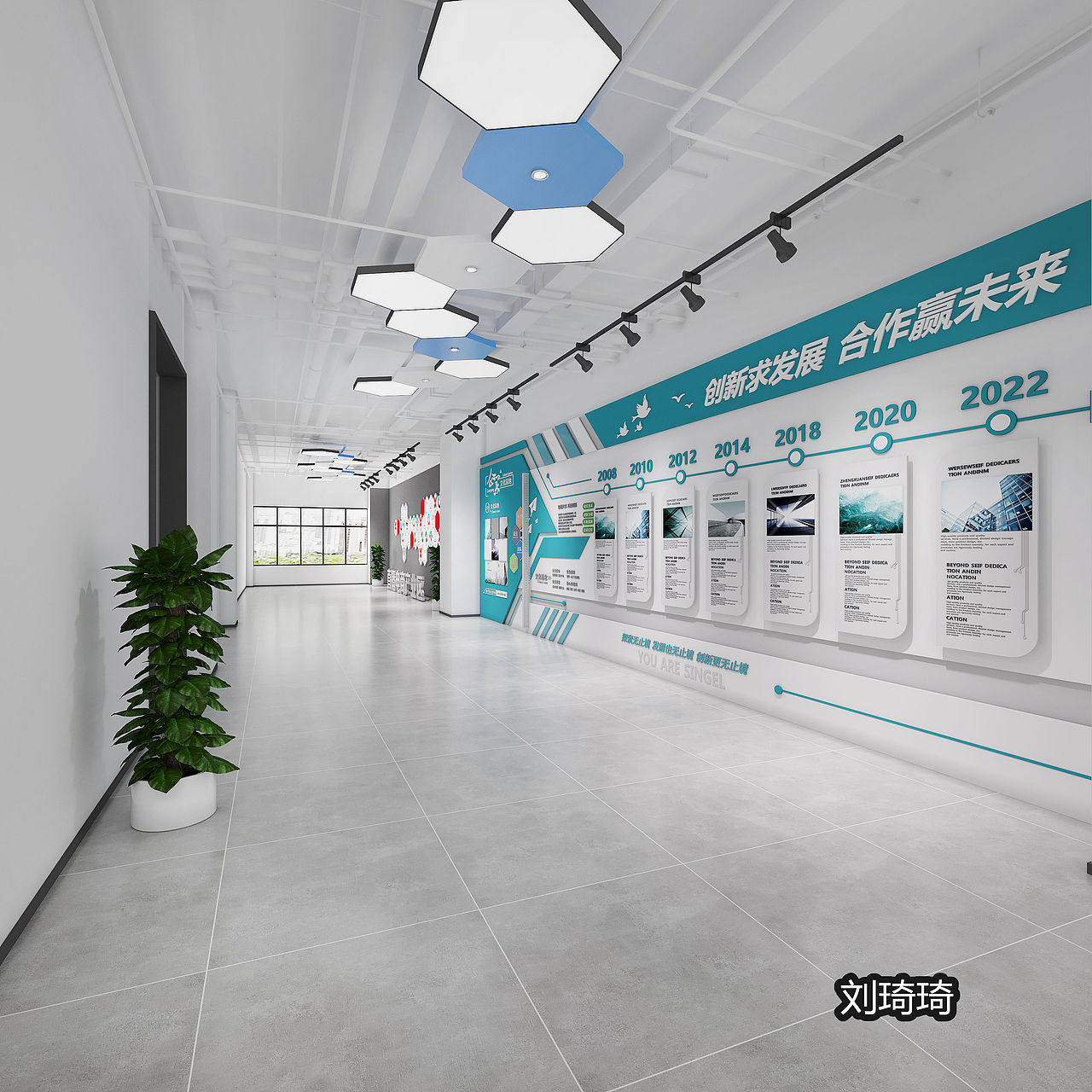 开放共享的办公室设计,温雅的美学聚场