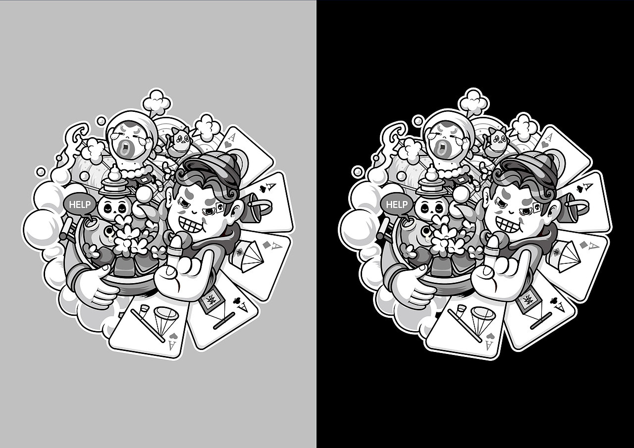 “眼花落花猫拖酱瓜“斗地主衍生品设计