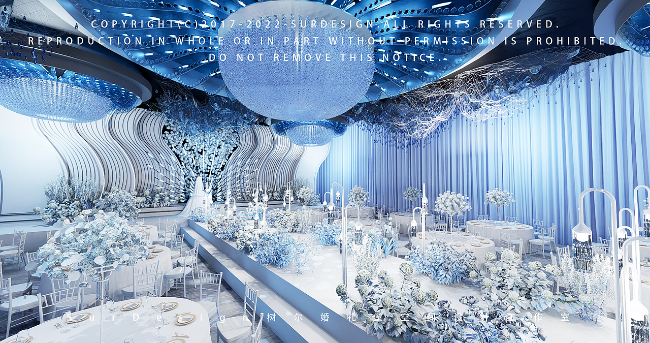 蓝梦厅丨婚宴酒店设计作品