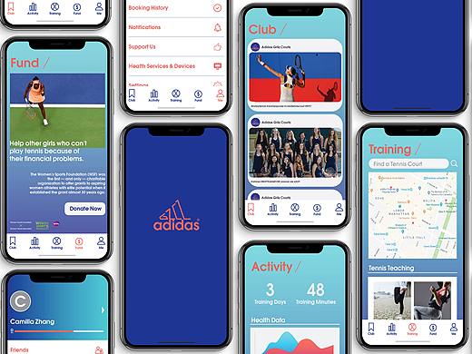 Adidas Girlz Courtz UI设计 APP界面