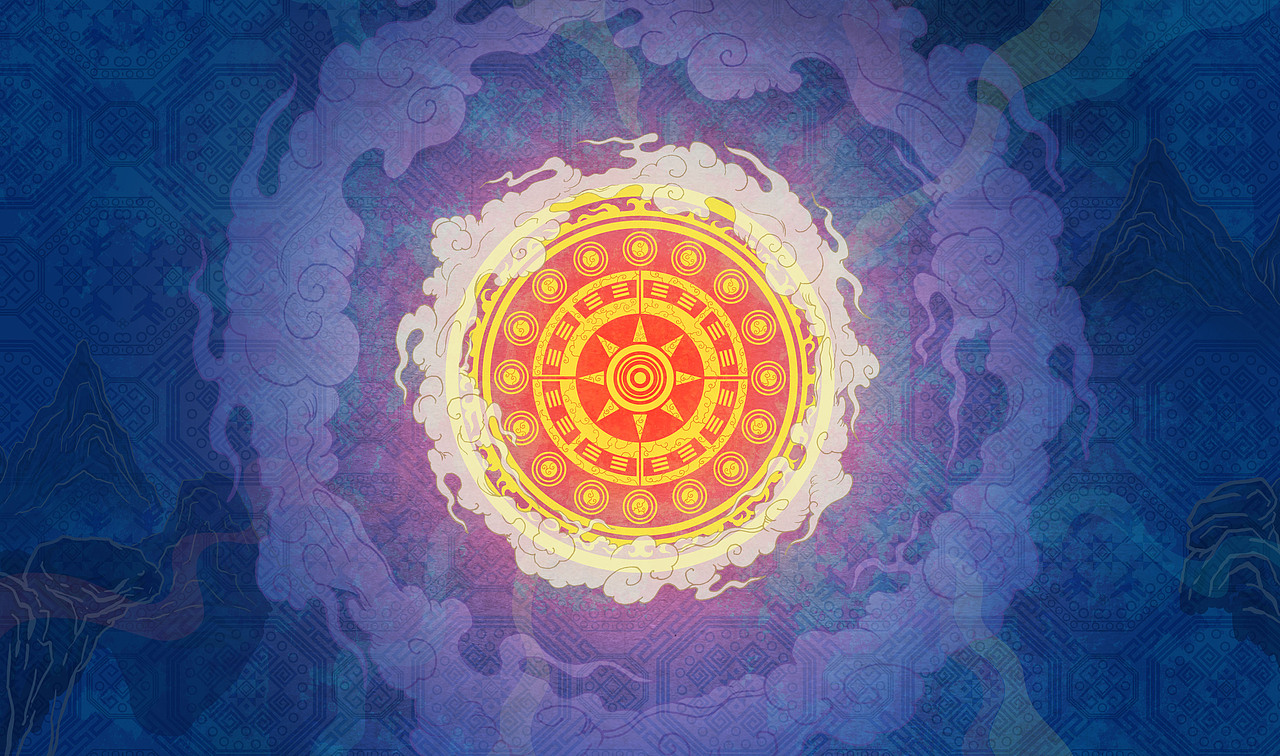 聚秀中国H5开头插画