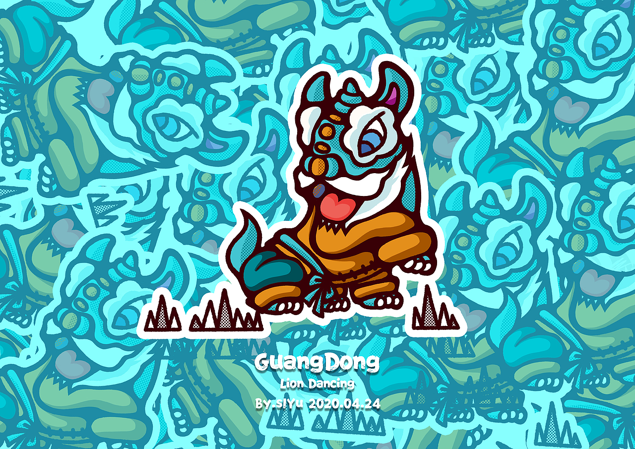 岭南醒狮衍生品插画（图ZMjA4Nzg5MjAw） - 商业插画 - 站酷设计师sisi司司原创素材 - 站酷ZCOOL