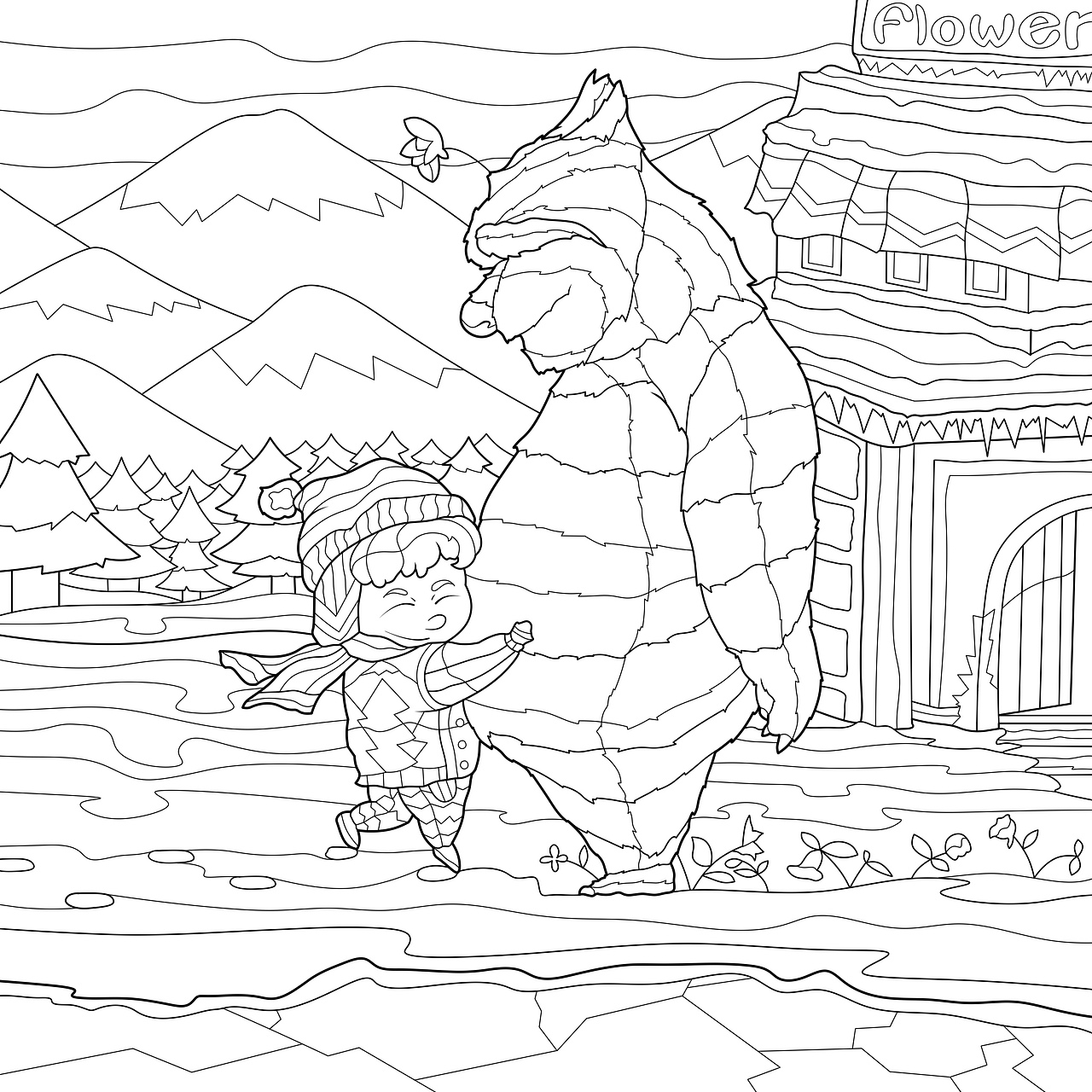 黑白线稿作品(2)