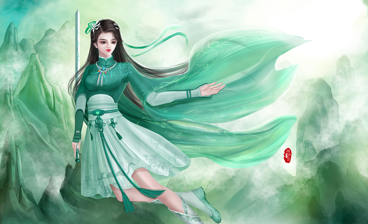 仙剑奇侠传同人～月清疏|插画|艺术插画|烟雨墨蕊