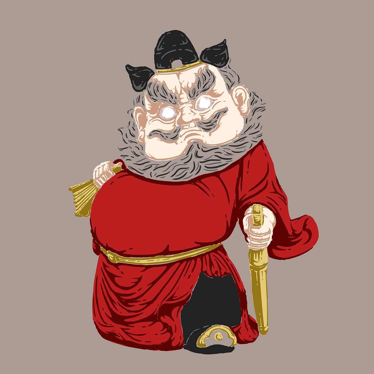 国潮插画~天师钟馗2