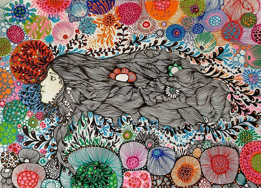 女神系列线描画艺术作品（图ZMjkxMTYwMzM2） - 新锐潮流插画 - 站酷设计师诺埃米Noemi原创素材 - 站酷ZCOOL