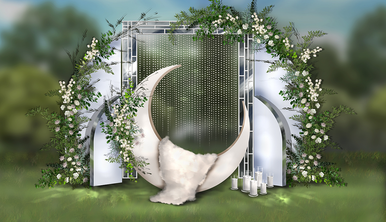 戶外小清新婚禮手繪效果圖（圖ZMjI2NjExNDY0） - 其他平面 - 站酷設(shè)計師是丹丹原創(chuàng)素材 - 站酷ZCOOL