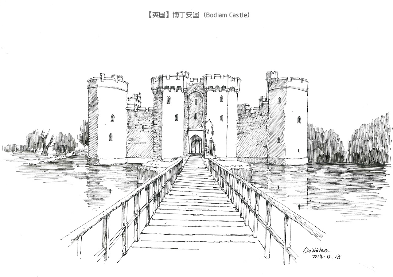 如何用铅笔画出一座城堡（43张图片）--简单的分步绘画技巧