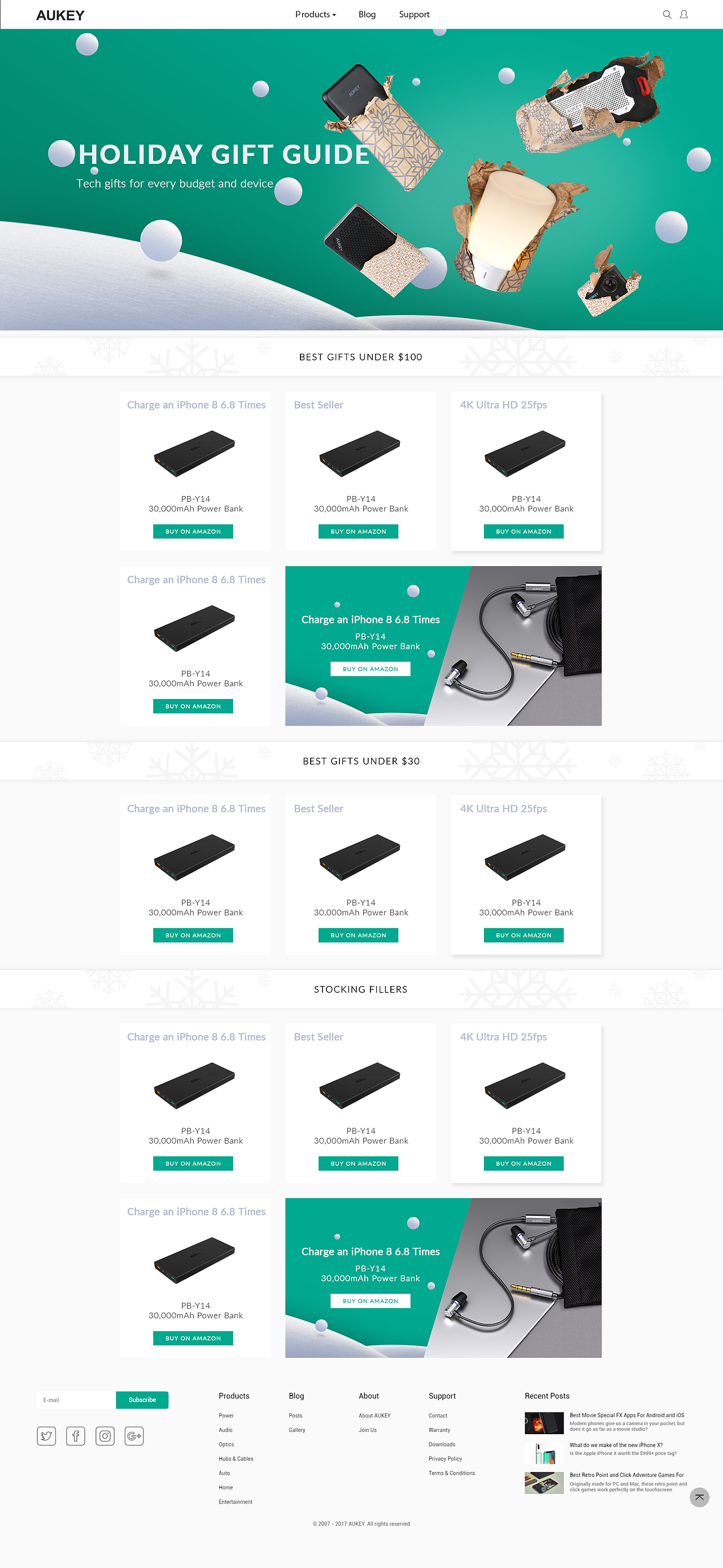 AUKEY官网设计（图ZMTIzOTQxMjg0） - 企业官网 - 站酷设计师noname06066原创素材 - 站酷ZCOOL