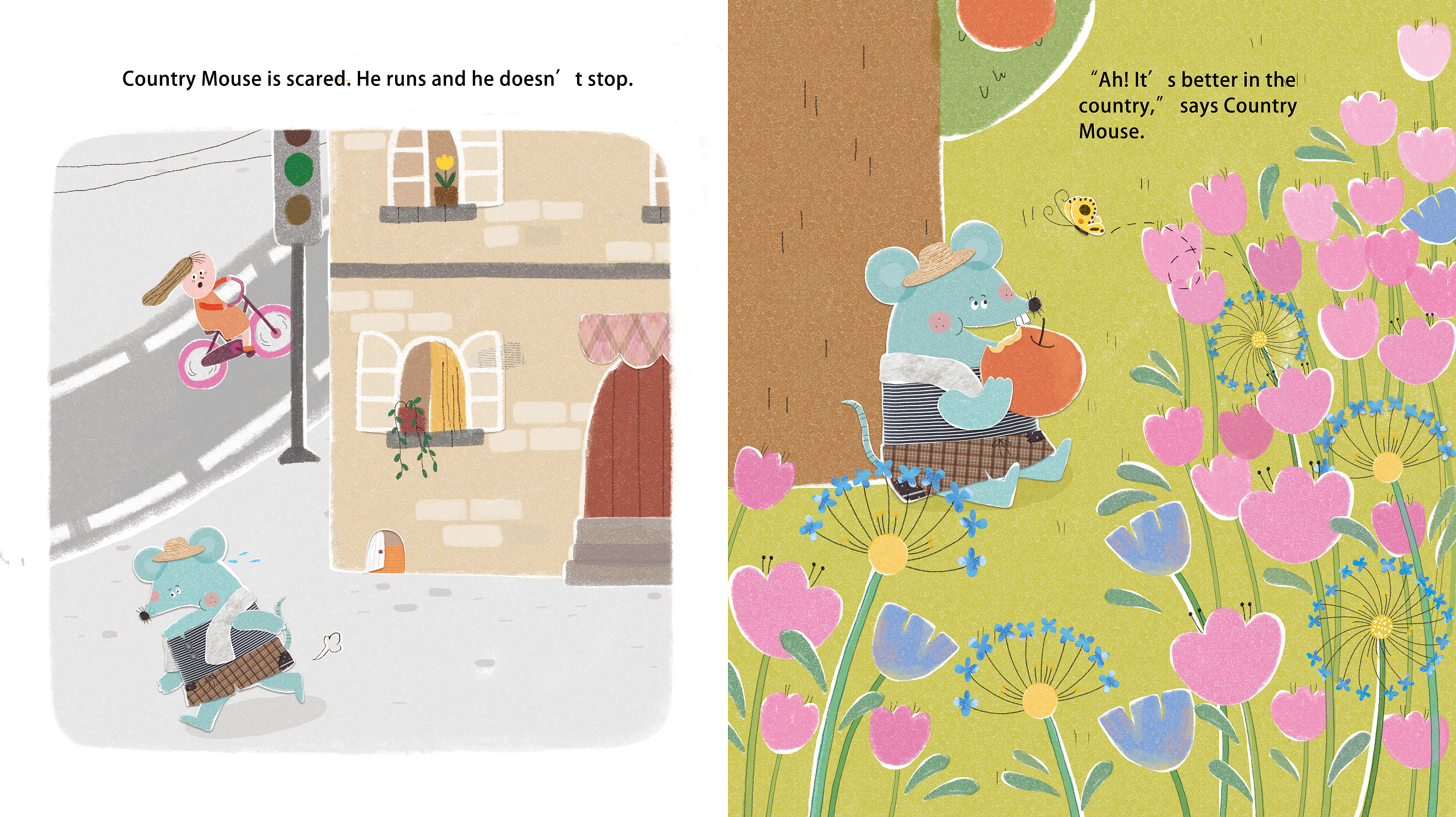 英语绘本town mouse and country mouse《田鼠与家鼠》