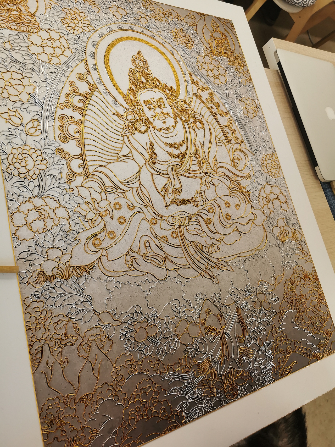 掐丝珐琅 黄财神