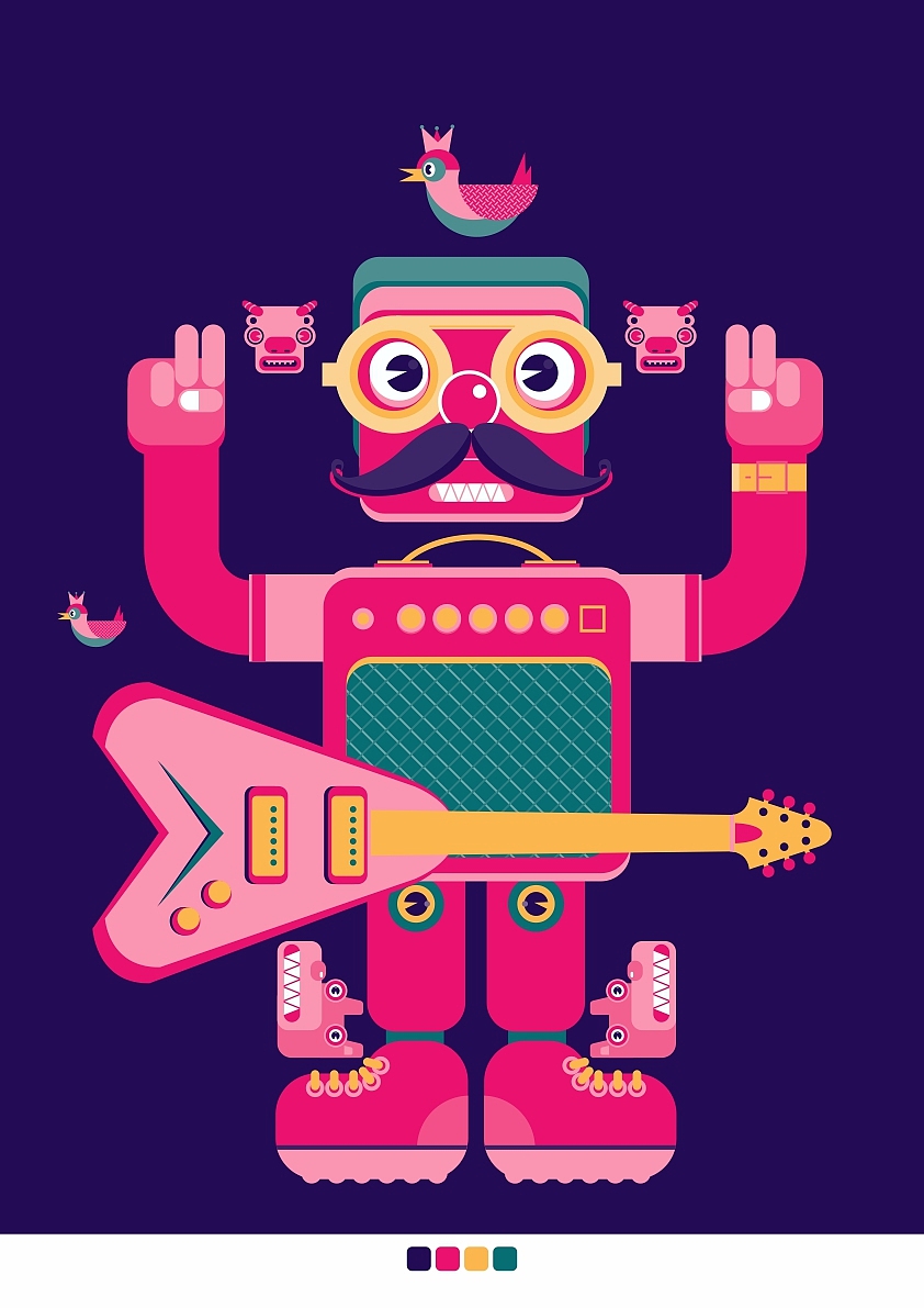 机器人服装用插画（图ZMTM5Mzc5MjA=） - 商业插画 - 站酷设计师vis合集原创素材 - 站酷ZCOOL