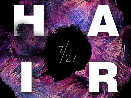 HAIR Test - C4D（个人主页-ZMzc2MDgwODA=） - 海报 - 站酷设计师tashi1001原创素材 - 站酷ZCOOL