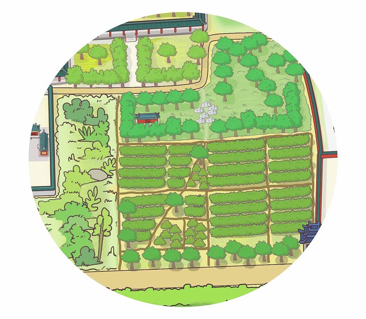 北京-天坛公园 手绘地图