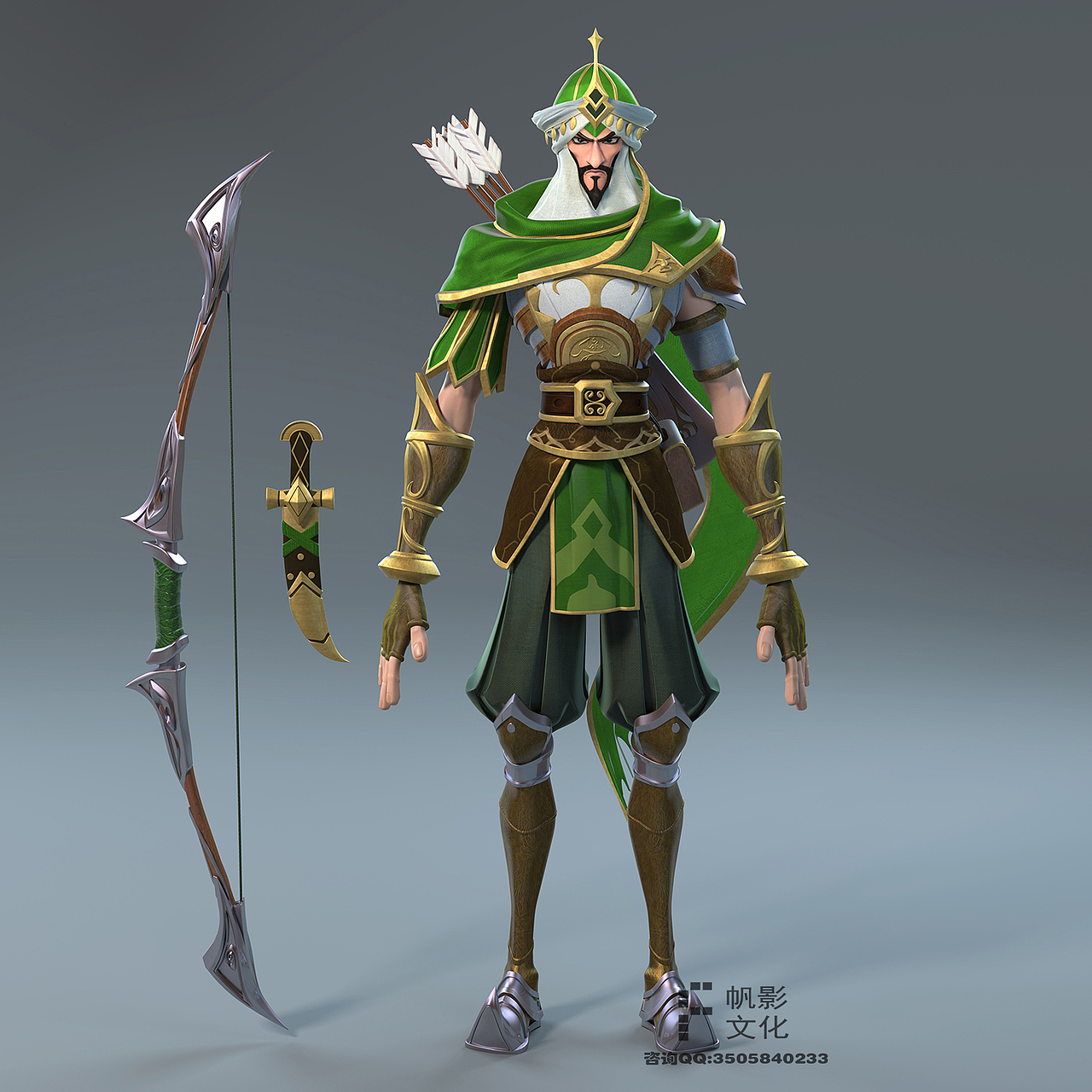 为游戏——苏丹的复仇制作的三维美宣和游戏宣传CG角色