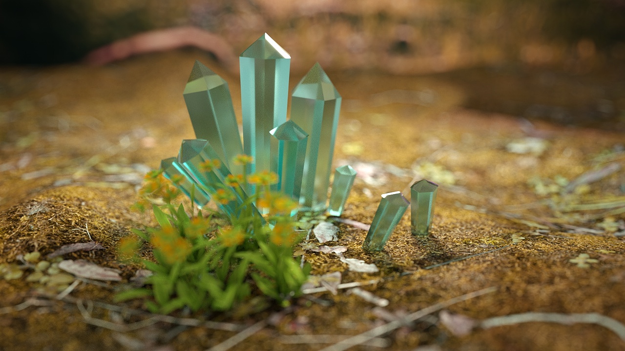 简单的水晶石效果|三维|场景|pencil12_原创作品-站酷zcool