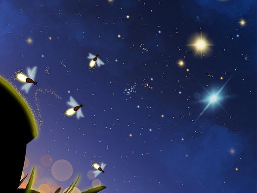 治愈系星空插画