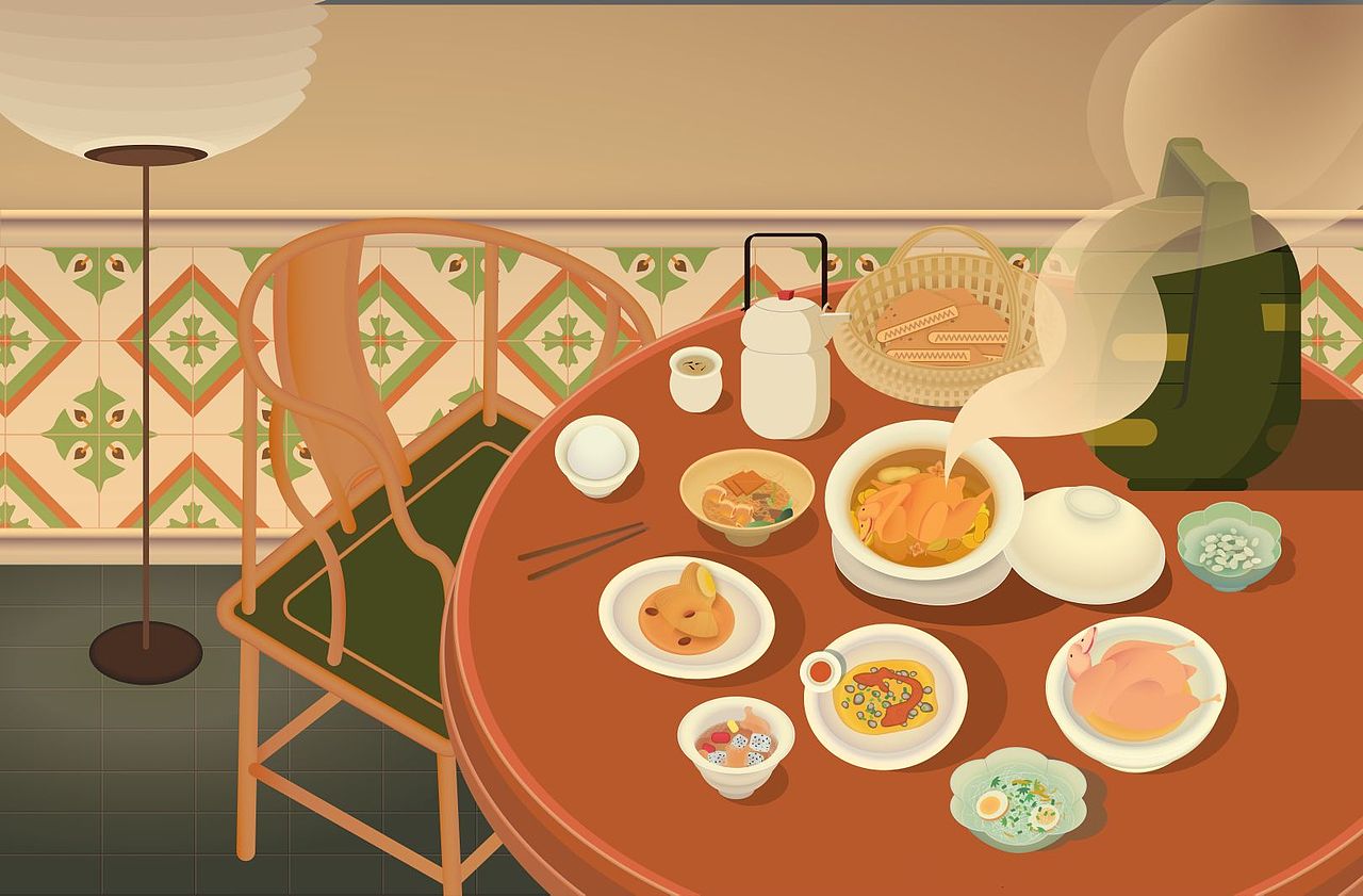 插画|喜乐团圆宴