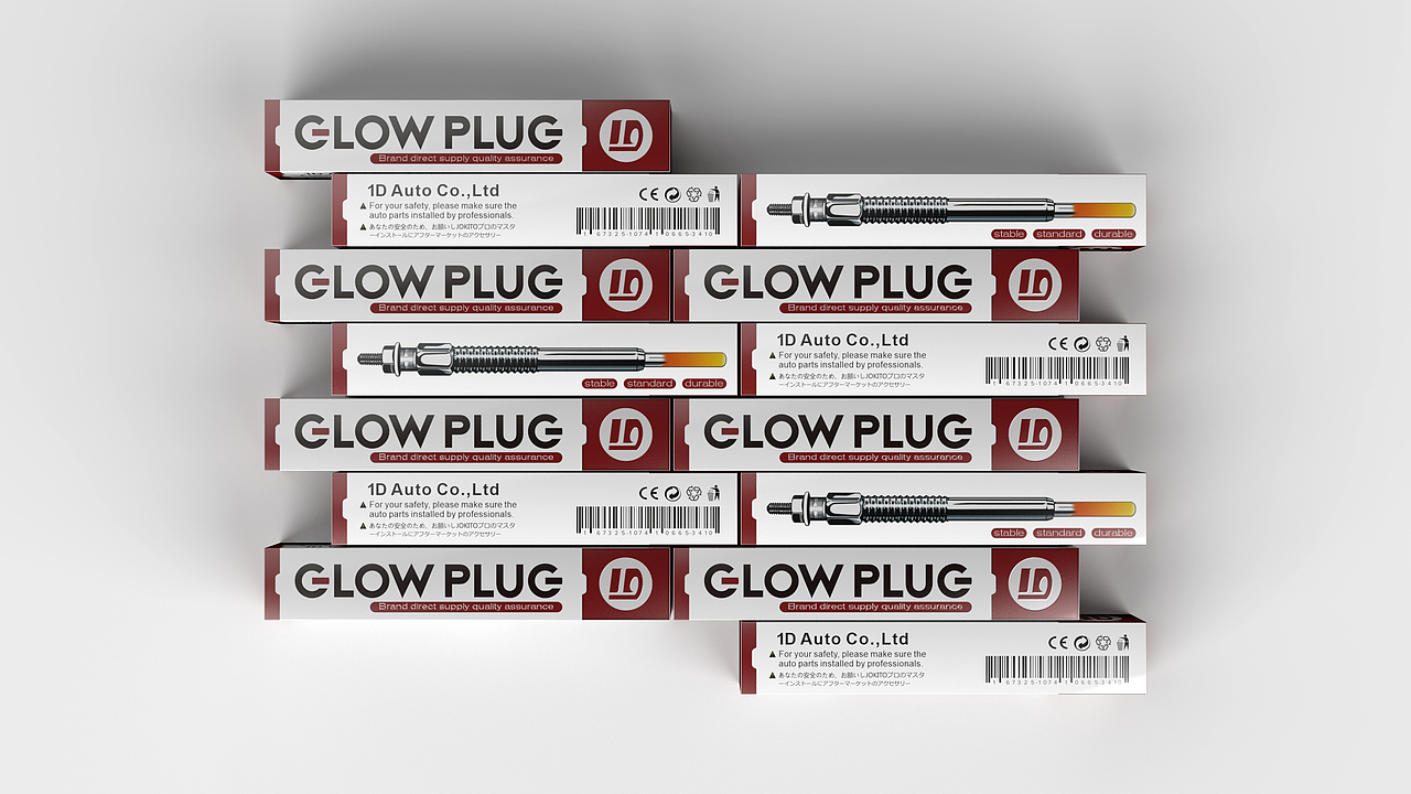 汽车预热塞火花塞包装盒设计-悟杰品牌视觉设计