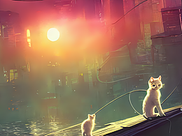 #AI創(chuàng)作實(shí)驗(yàn)室#小貓釣魚(yú)