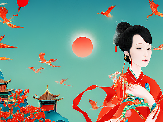 #站酷夢筆#國風(fēng)（個人主頁-ZNjQwNDcwNjA=） - AI作品 - 站酷設(shè)計師夢境予以原創(chuàng)素材 - 站酷ZCOOL