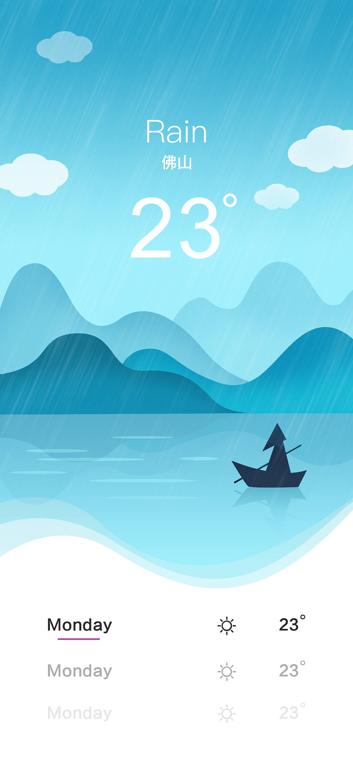 ui天气插画练习