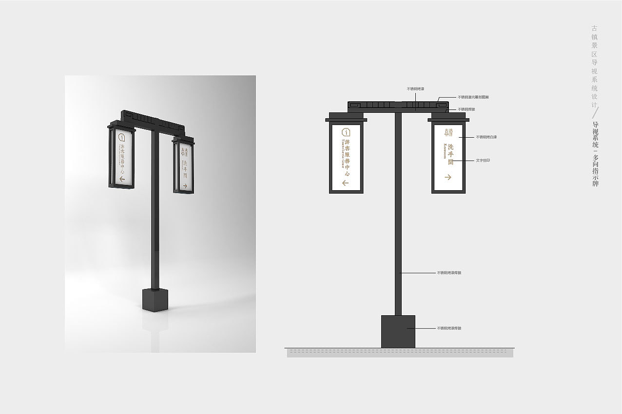 一套古镇景区导视系统设计方案分享