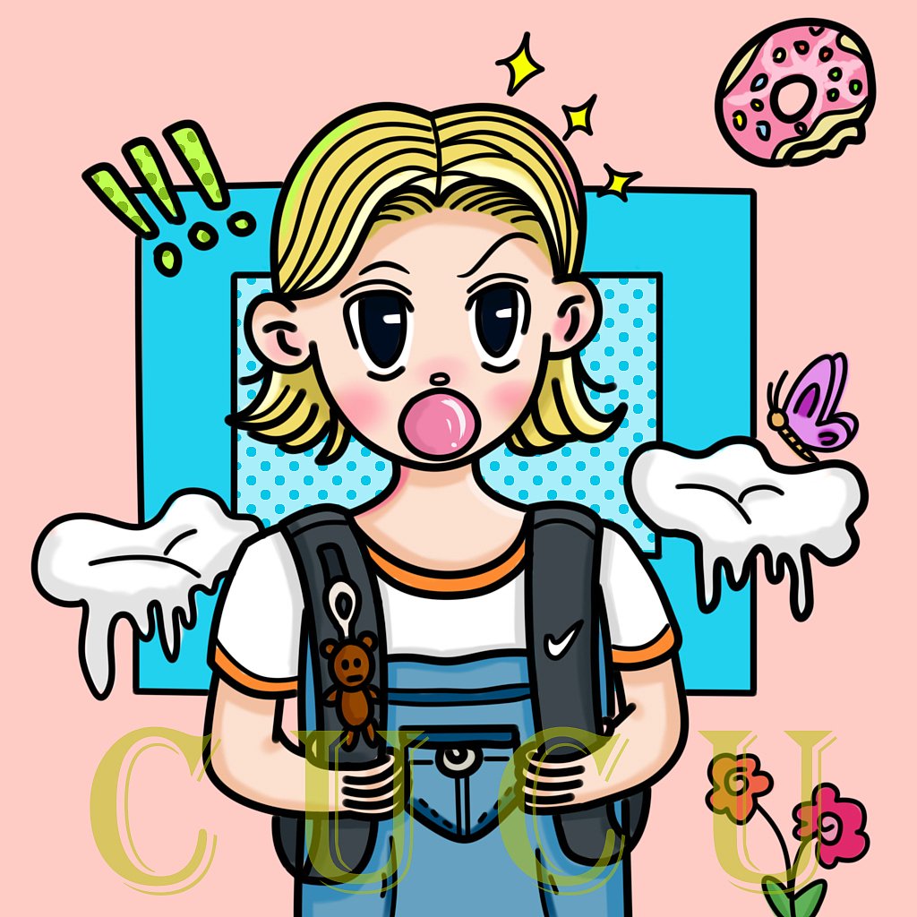 一组粗线条风格头像