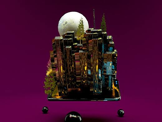 手机3D建模场景（个人主页-ZMzI1MDQ4MjA=） - 场景 - 站酷设计师羊咩哩原创素材 - 站酷ZCOOL