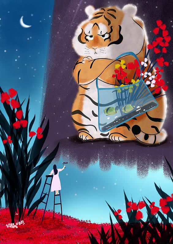 2022虎年插画（图ZMjY5MjUzMTg4） - 商业插画 - 站酷设计师粘豆包2017原创素材 - 站酷ZCOOL