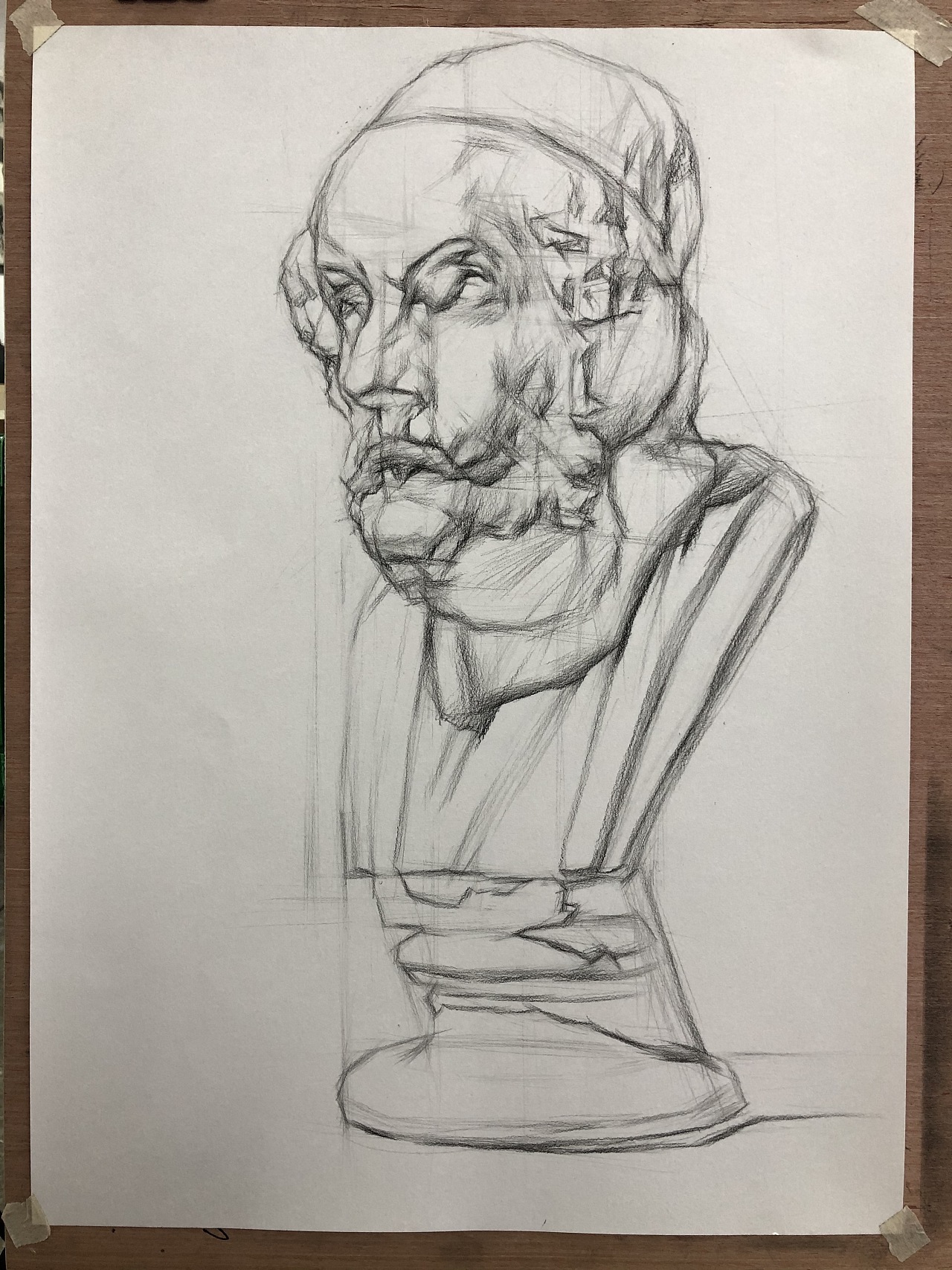 素描石膏像#荷马