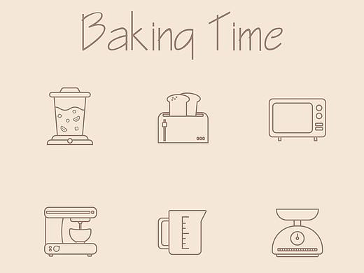 画了个烘焙线性icon