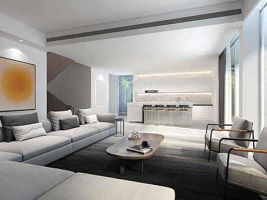 别墅客餐厅效果图制作