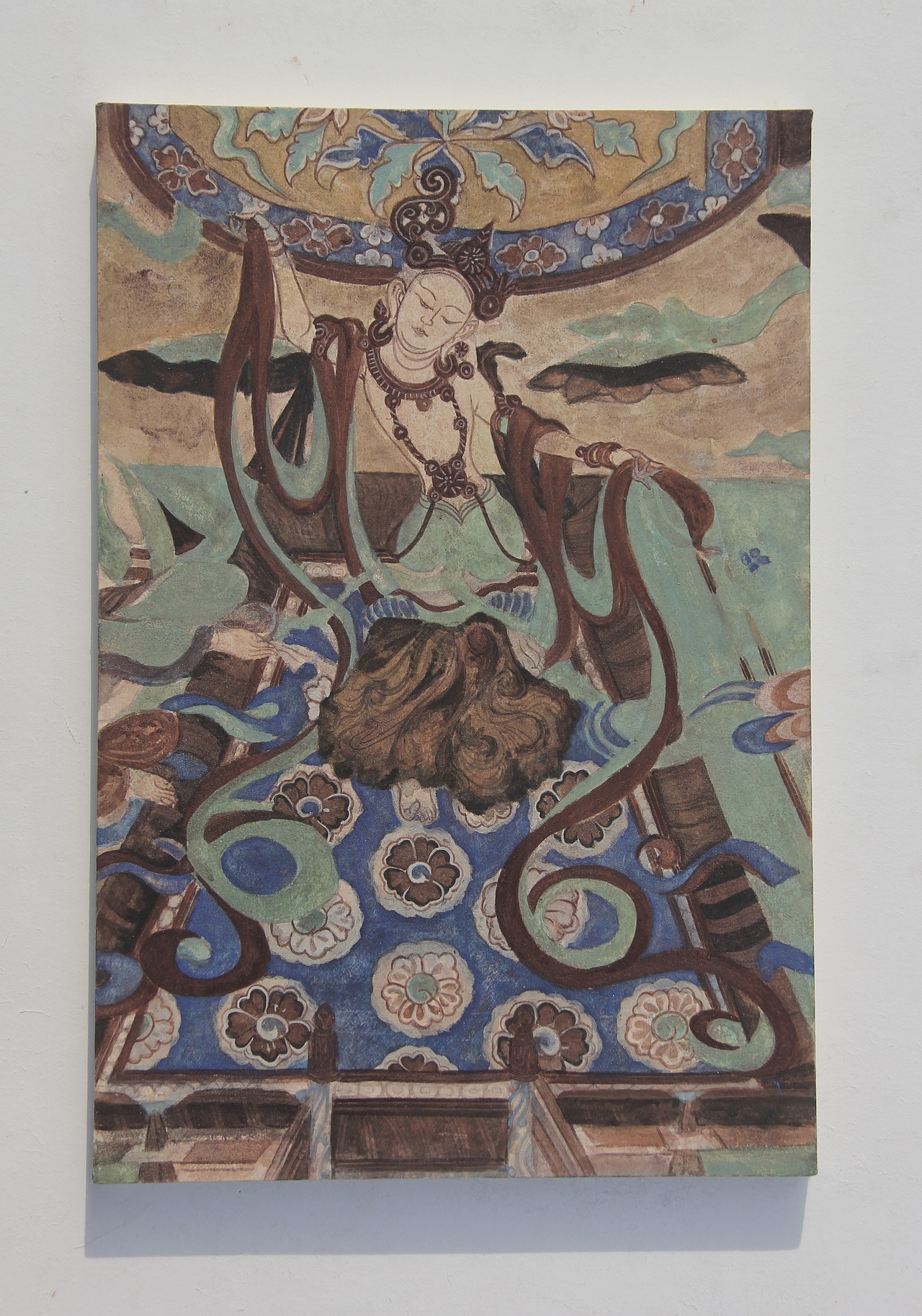 画二三枝鸢尾水彩花卉标签壁画绘画敦煌莫高窟作品信息创作时间2019