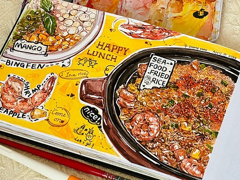 2024春季 水彩插画美食手帐