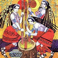 东南亚民族元素插画