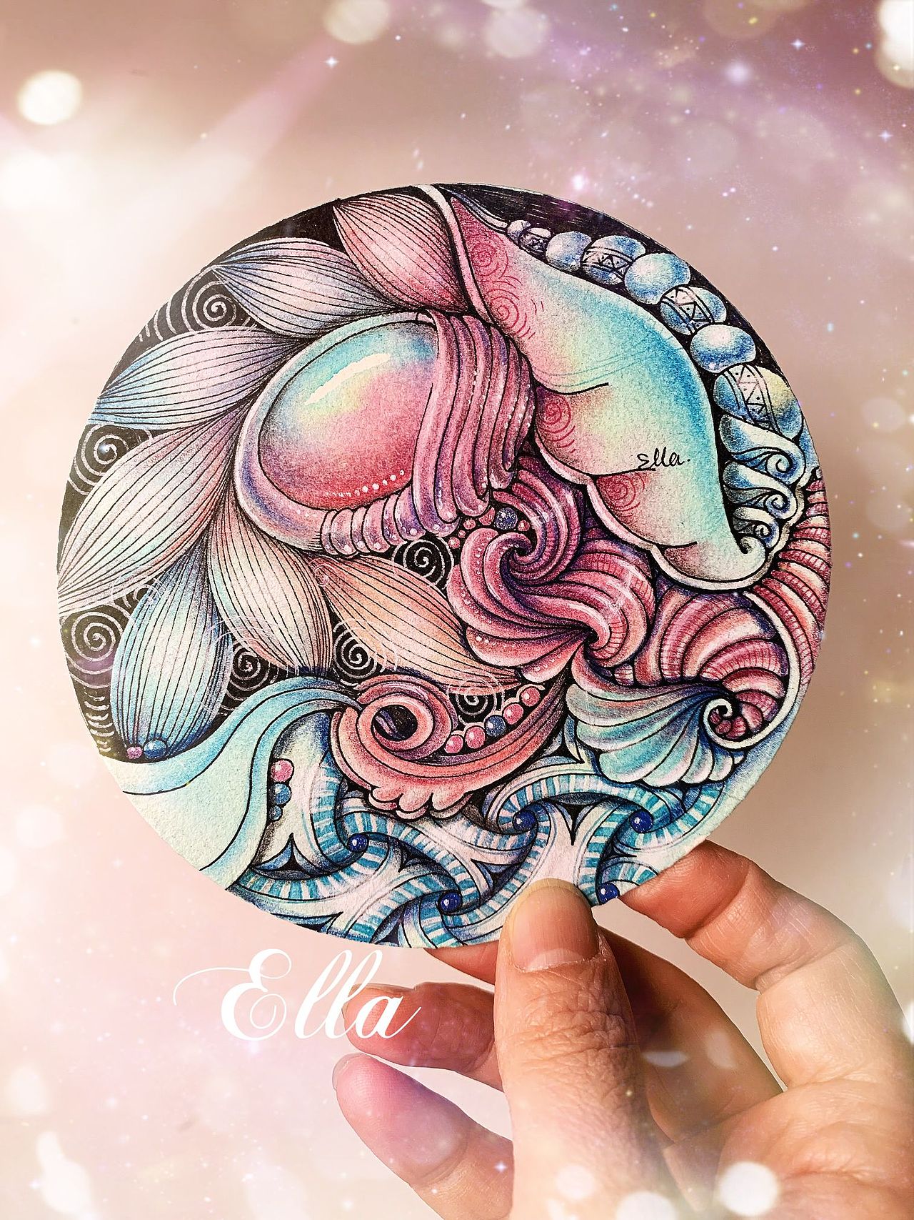 宝石系列～禅绕画060708（图ZMzI5NzMyMDc2） - 其他手工艺 - 站酷设计师Ella禅绕花园原创素材 - 站酷ZCOOL