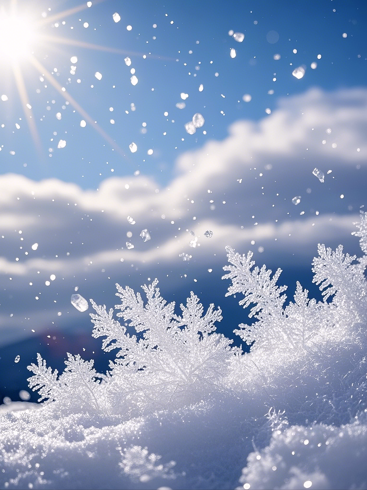 冬至风景海报，附2插画